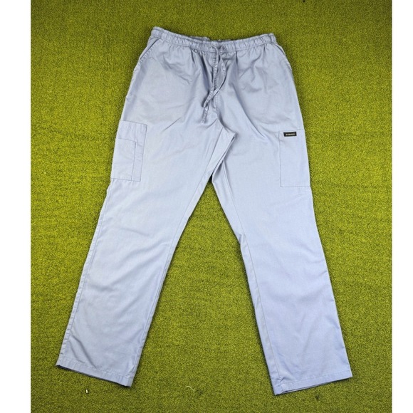 Dagacci Medical Scrub Pants Womens Medium Blue Gray Drawstring Cargo Pockets - Picture 4 of 9